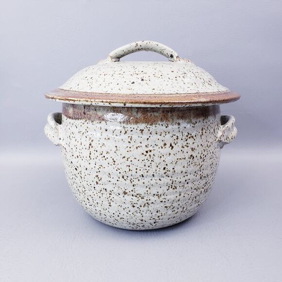 Pottery Stoneware Funnel Steamer Bundt Cake/Rice Bakeware, Lidded And Handled - Picture 2 of 10